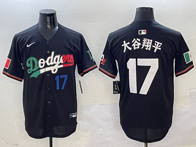 Men Los Angeles Dodgers #17 Ohtani Black Mexico Nike 2025 MLB Jersey style 5->new york yankees->MLB Jersey